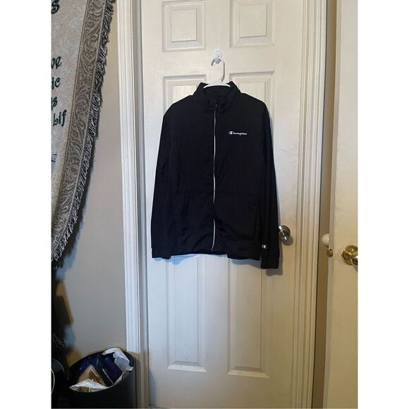 Champion Mens Black Eco Future Recycled Stretch Full-Zip Sweatshirt Large - Picture 13 of 13